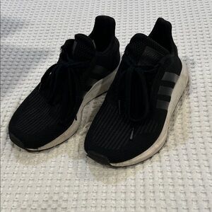 Adidas Black and White Running Shoes